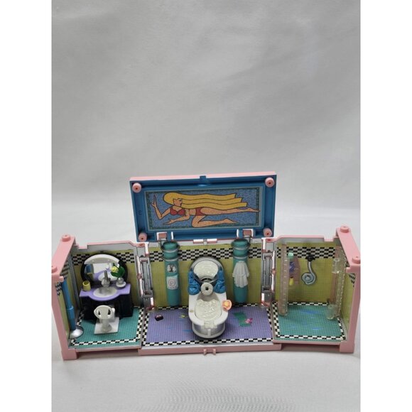 1999 Polly Pocket Dream Builders Deluxe Mansion Bathroom And Master Bedroom-READ - Picture 4 of 16